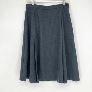 Vintage Orvis Pleated Skirt SIZE 12 Gray Lined Preppy Academia Ivy League USA